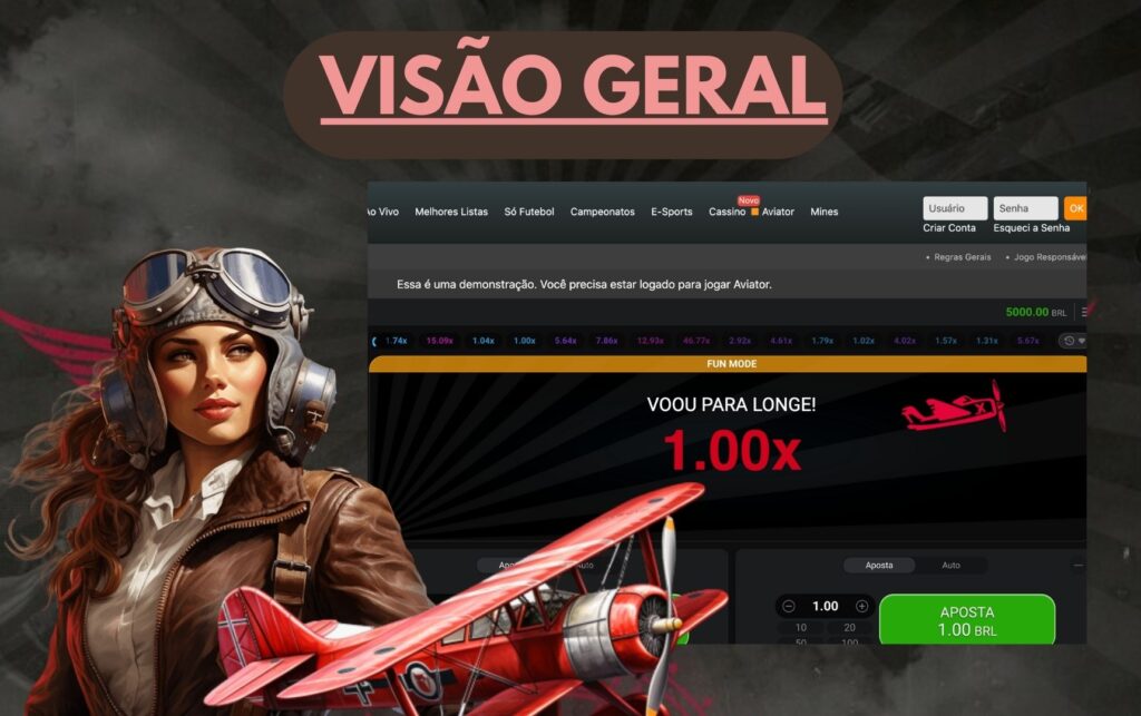 Visão geral da Aviator casino jogo no Brasil