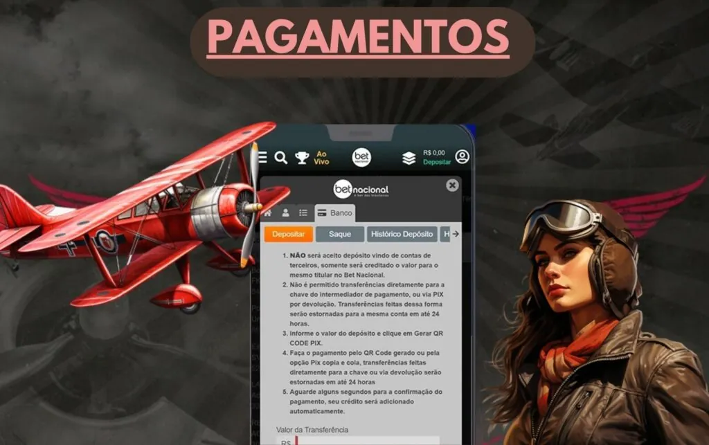 Escolha de pagamentos Betnacional