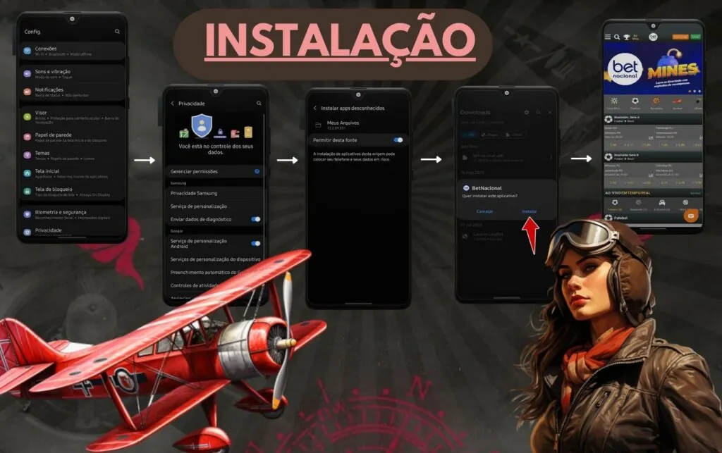 Instalação do APK em dispositivos Android