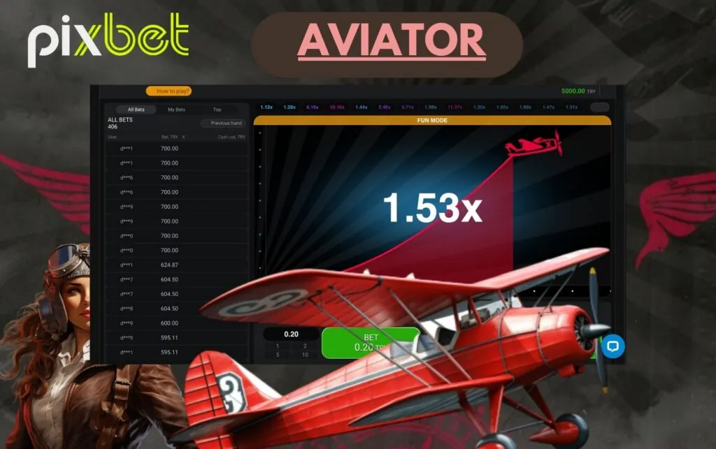 Jogue no Pixbet Aviator casino site
