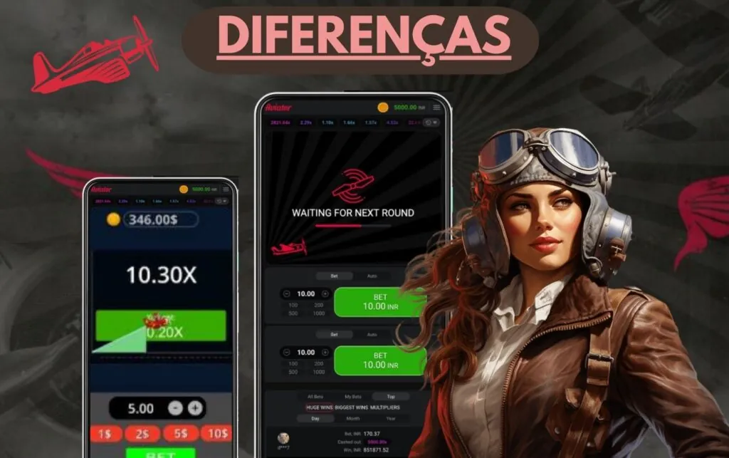 Aviador demonstração e o jogo real